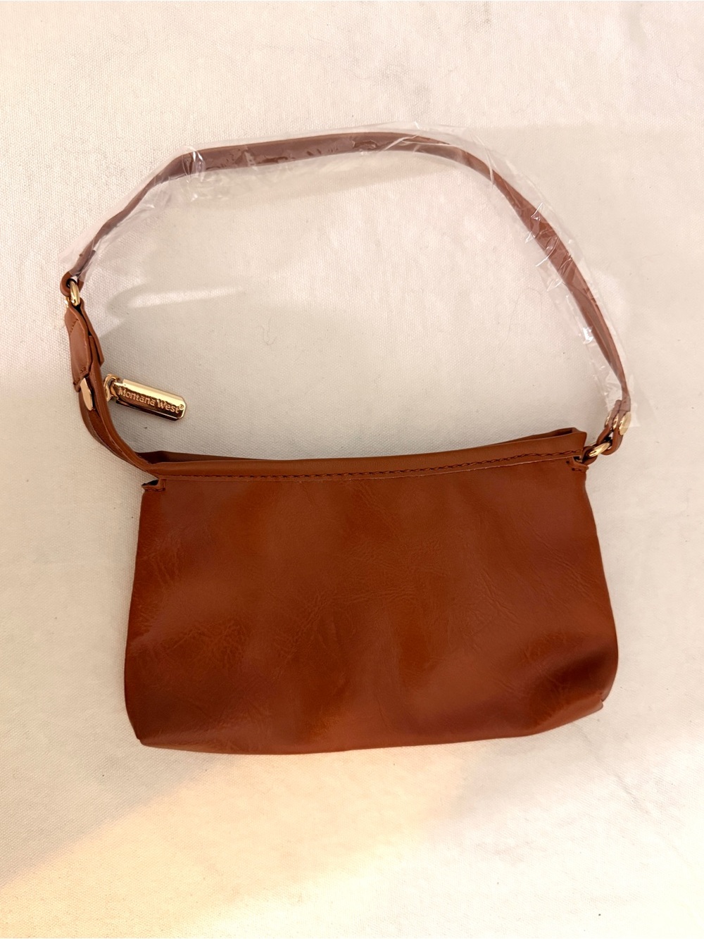 Montana West Brown Tote Bag with Matching Mini Shoulder Bag Wristlet - Picture 14 of 15